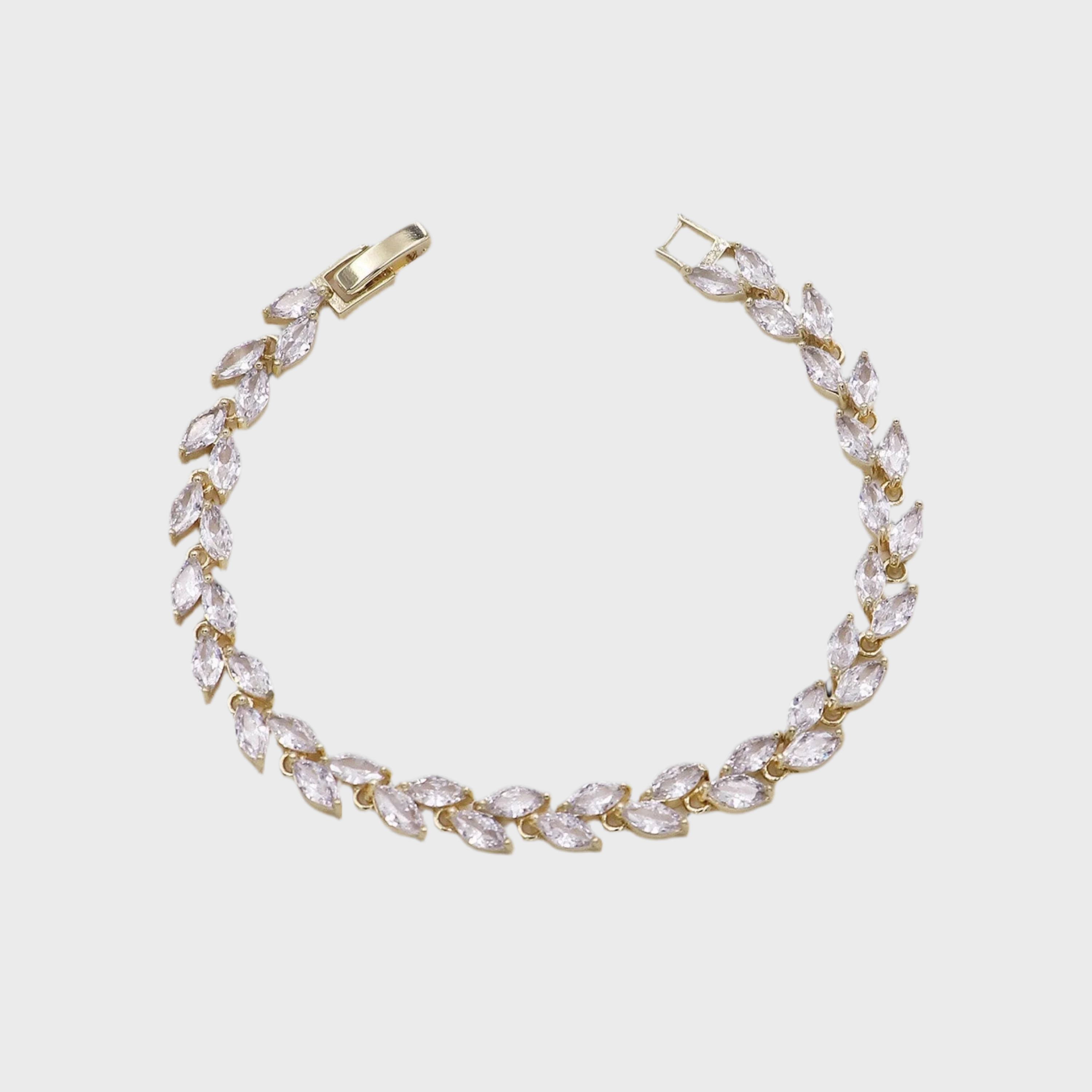 Blattarmband - Silber/Gold