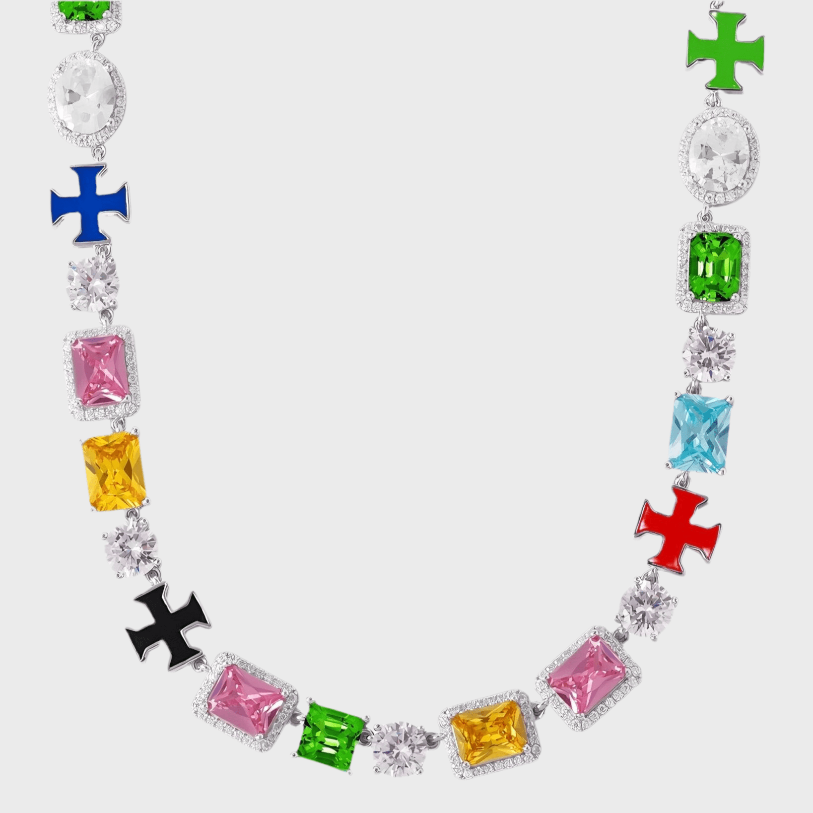 Moissanit Kreuzkette – 925 Sterling Silber – Exklusiver Schmuck aus 925 Sterling Silber mit brillantem Silberglanz, optional veredelt mit VVS Moissanite Steinen – edel, hautverträglich & anlaufgeschützt