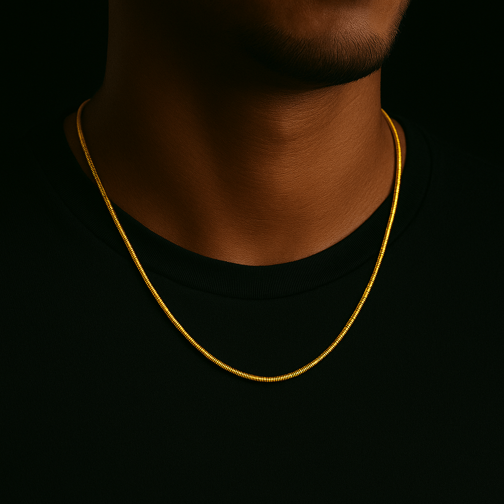 Clean Snake Kette - 2 mm 18K vergoldet – 18K vergoldeter Schmuck aus Edelstahl & Titanium Steel mit funkelnden Zirkonia-Steinen, wasserfest, farbbeständig & ideal für den Alltag