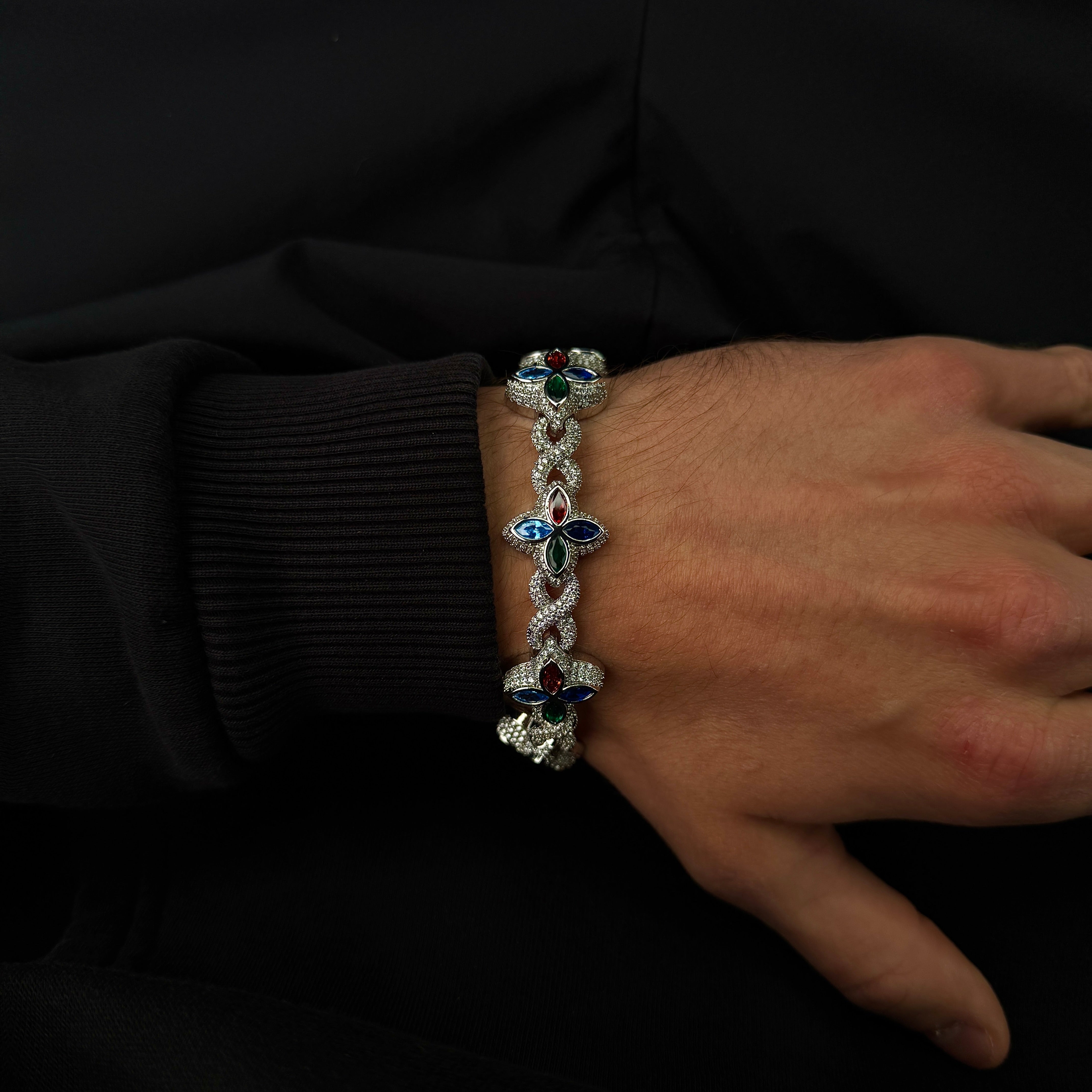 Infinite Clover Armband - Weissgold