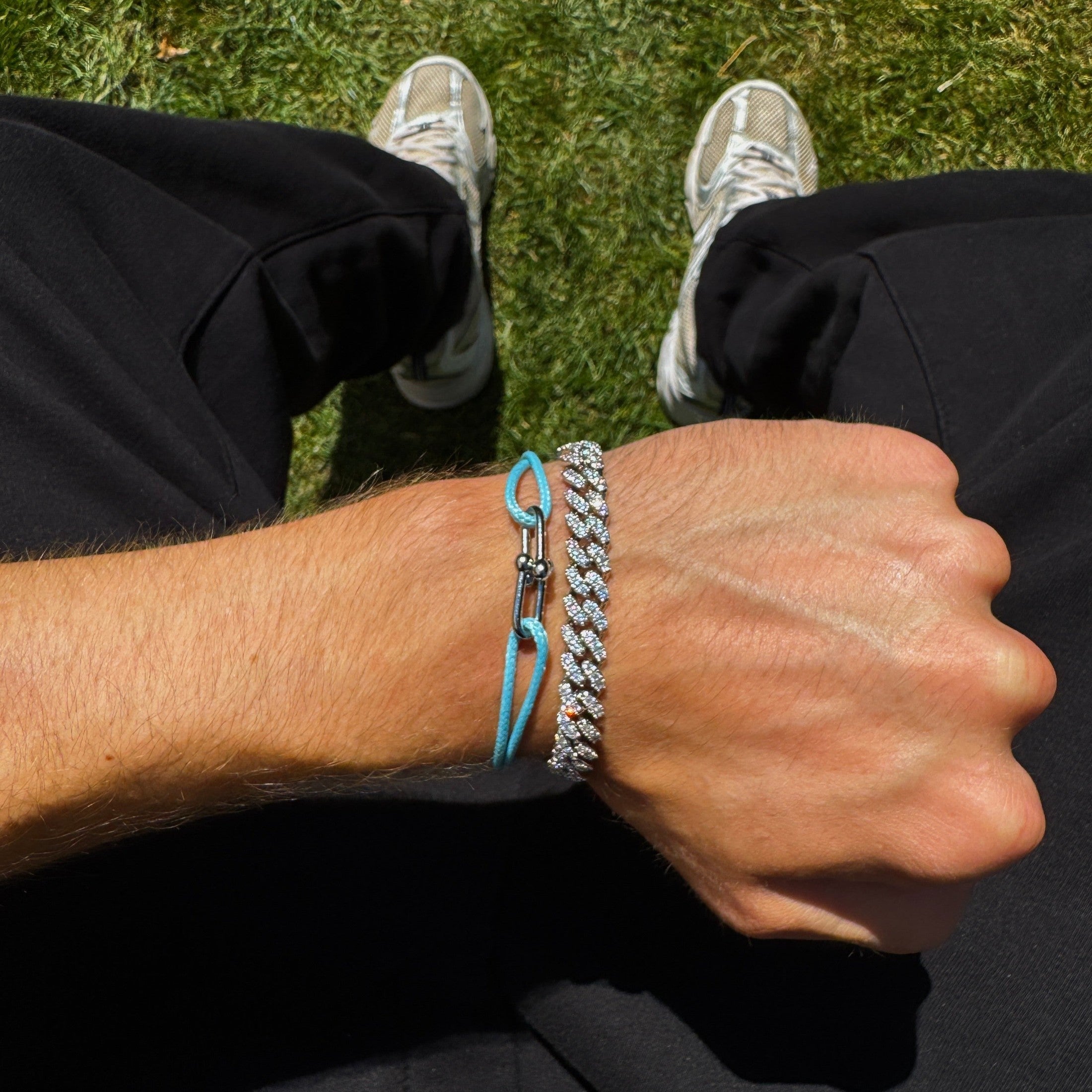 Icy Cubana Armband - 8 mm Weissgold