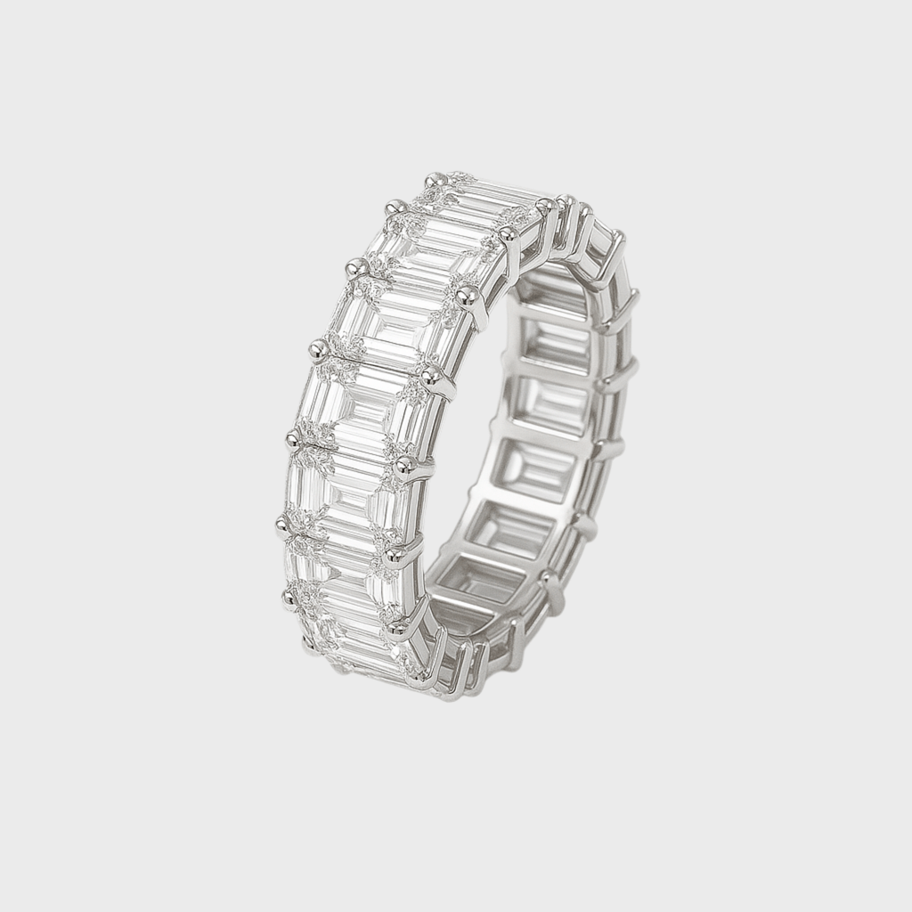 Clarity Ring - Weissgold – Hochwertiger Schmuck aus rostfreiem Edelstahl & Titanium Steel mit funkelnden Zirkonia-Steinen, wasserfest & kratzfest – ideal für den Alltag