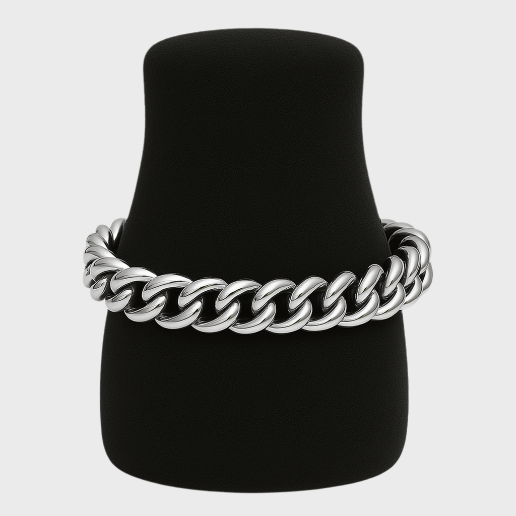 Clean Cubana Armband - 6 mm Weissgold – hochwertiger Unisex Schmuck aus Weißgold mit Zirkonia | wasserfest & langlebig – Velorys