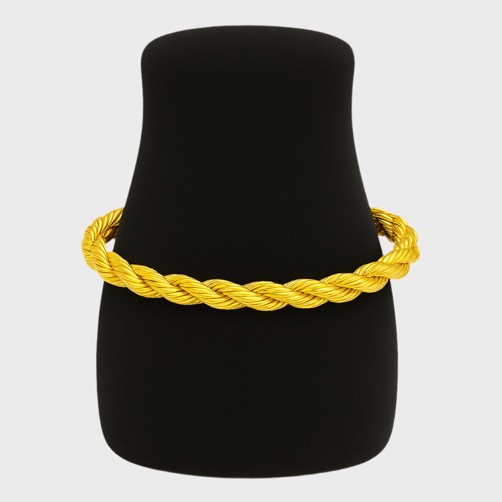 Clean Rope Armband - 3 mm 18K vergoldet – 18k vergoldeter Unisex Schmuck aus Edelstahl mit Zirkonia | wasserfest & langlebig – Velorys