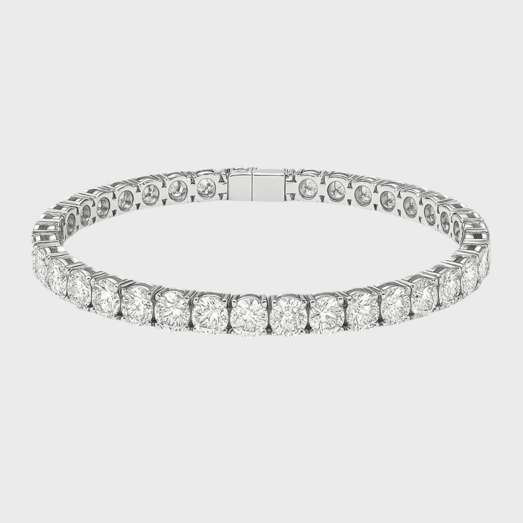 Tennisboy Armband - 5 mm Weissgold – Hochwertiger Schmuck aus rostfreiem Edelstahl & Titanium Steel mit funkelnden Zirkonia-Steinen, wasserfest & kratzfest – ideal für den Alltag