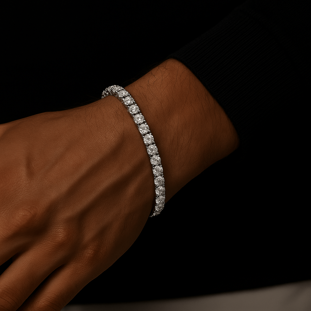 Tennisboy Armband - 3 mm Weissgold