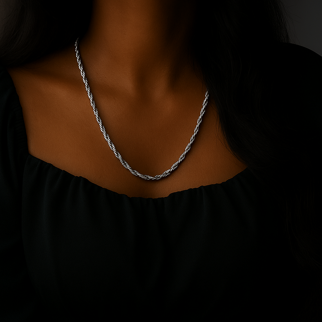 Clean Rope Kette - 3 mm Weissgold