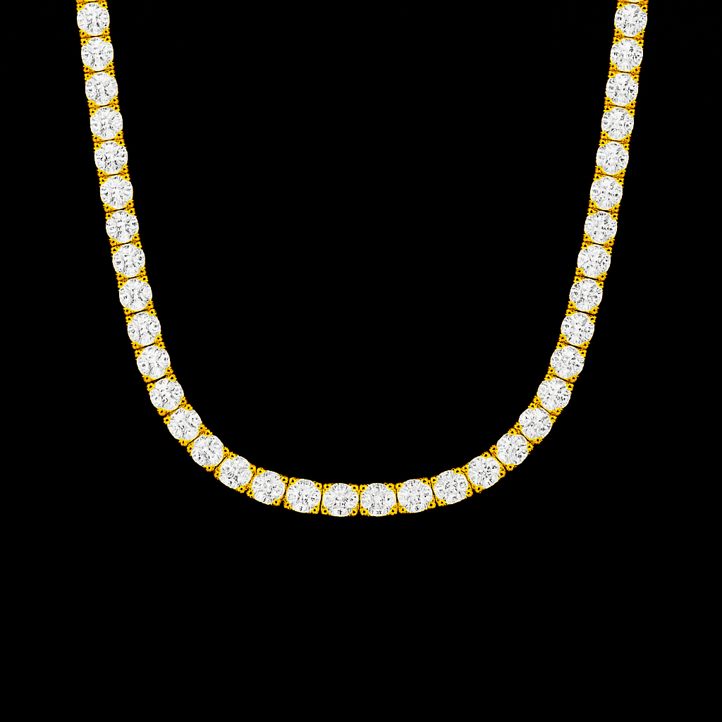 Ice Breaker Kette - 4 mm 18K vergoldet