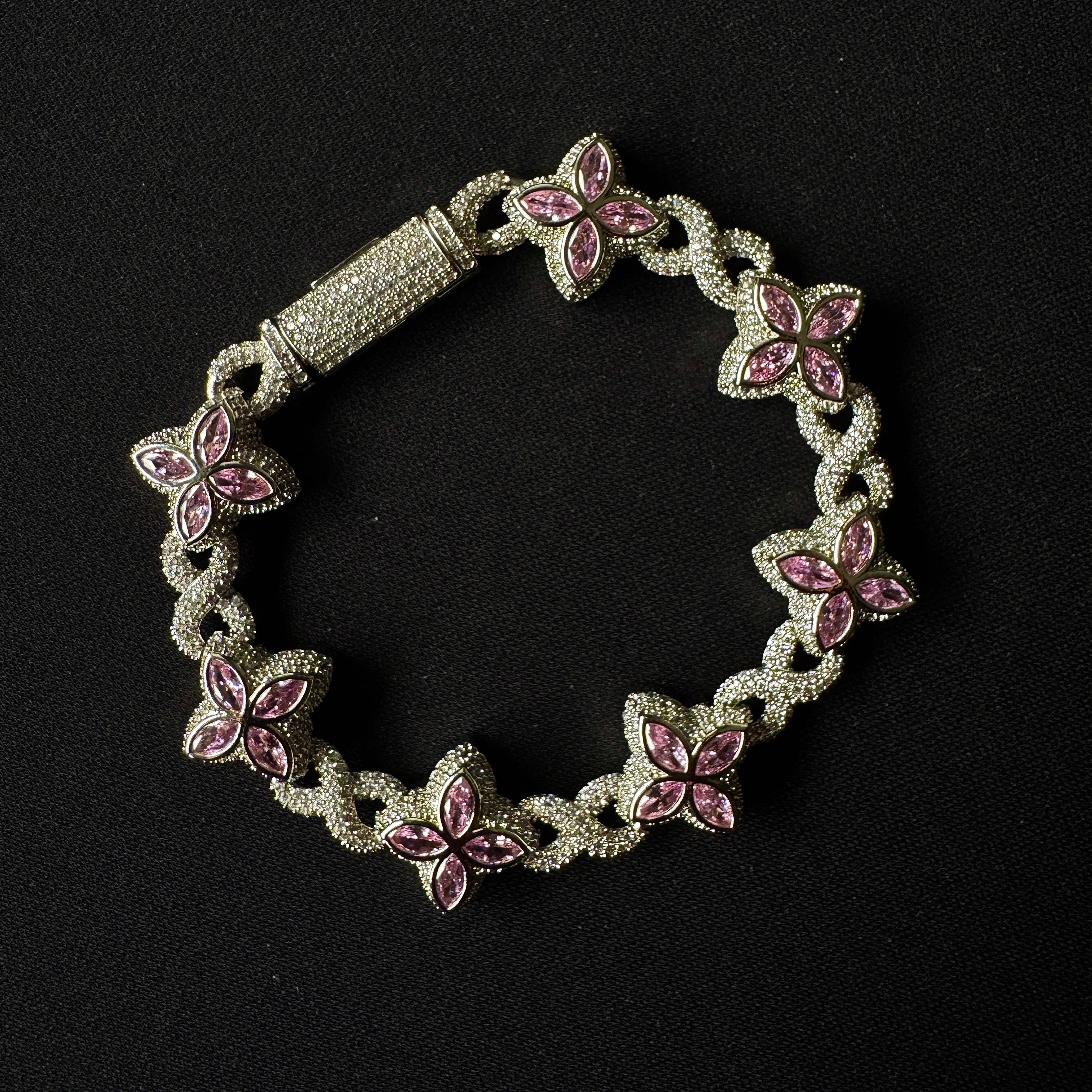 Blush Clover Armband - Weissgold