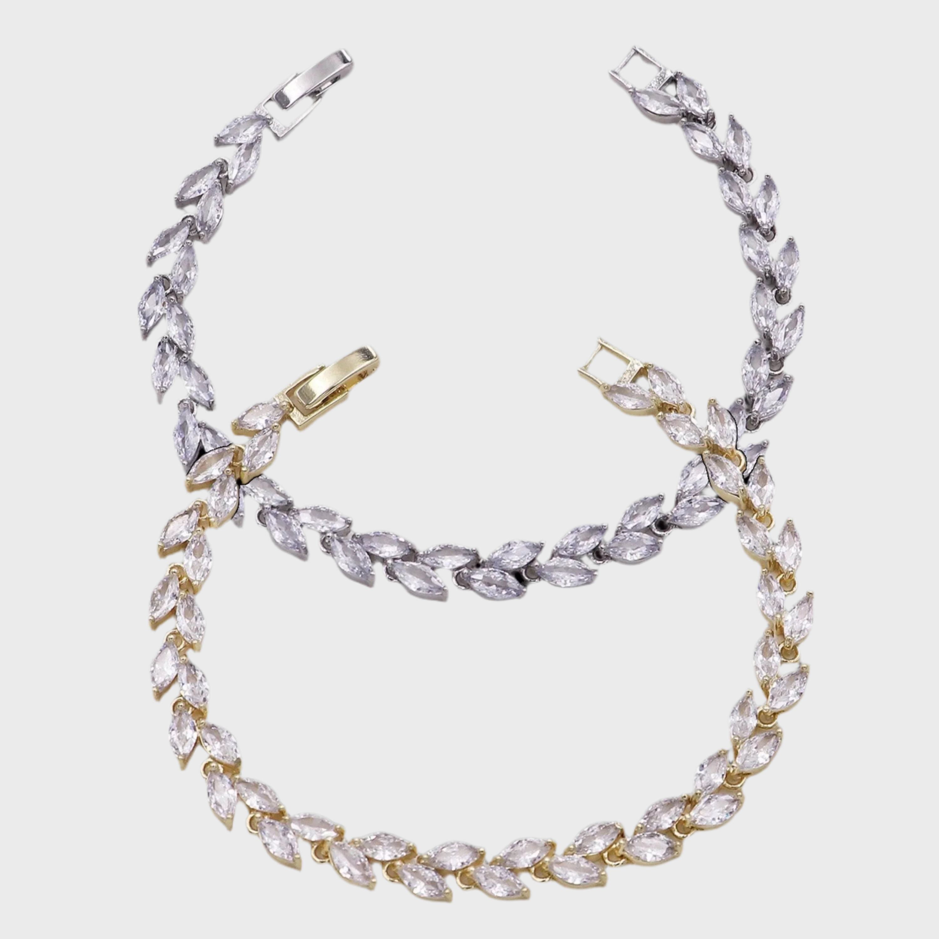 Blattarmband - Silber/Gold
