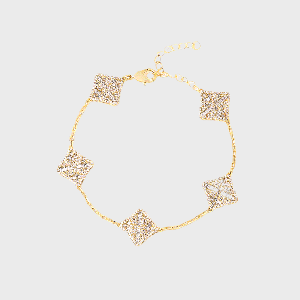 Iced Clover Armband - 18K vergoldet