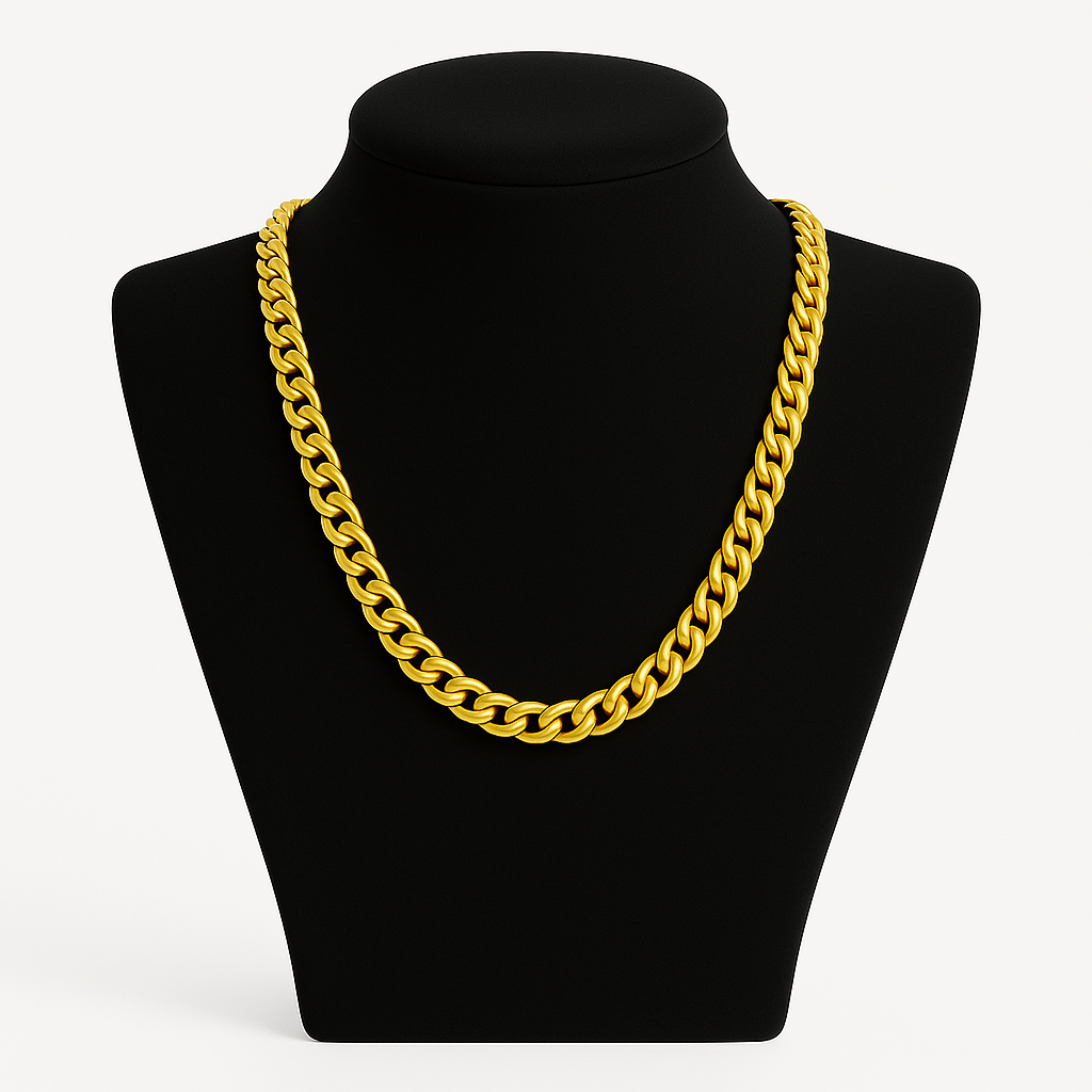 Clean Cubana Kette - 6 mm 18K vergoldet – 18k vergoldeter Unisex Schmuck aus Edelstahl mit Zirkonia | wasserfest & langlebig – Velorys