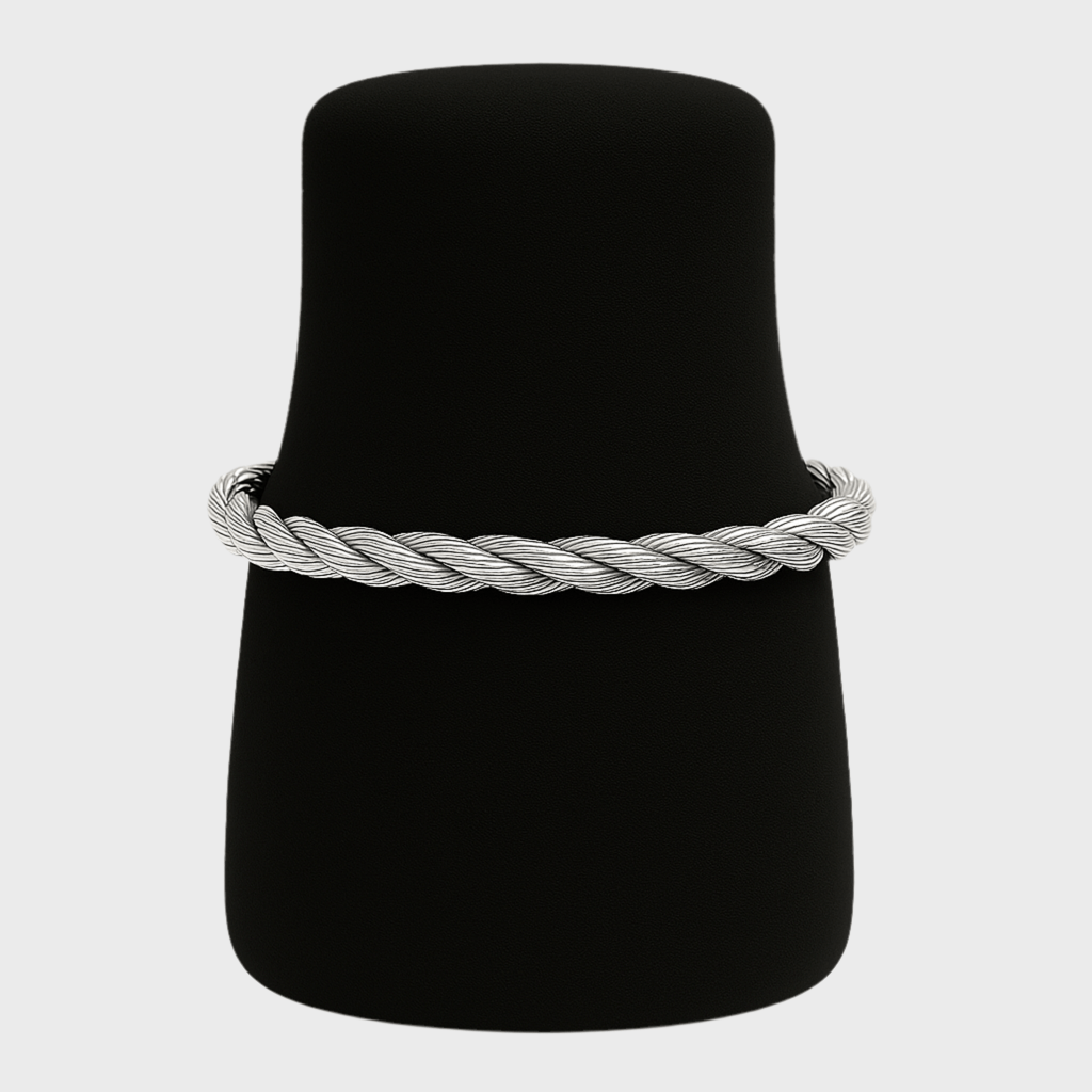 Clean Rope Armband - 6 mm Weissgold – hochwertiger Unisex Schmuck aus Weißgold mit Zirkonia | wasserfest & langlebig – Velorys