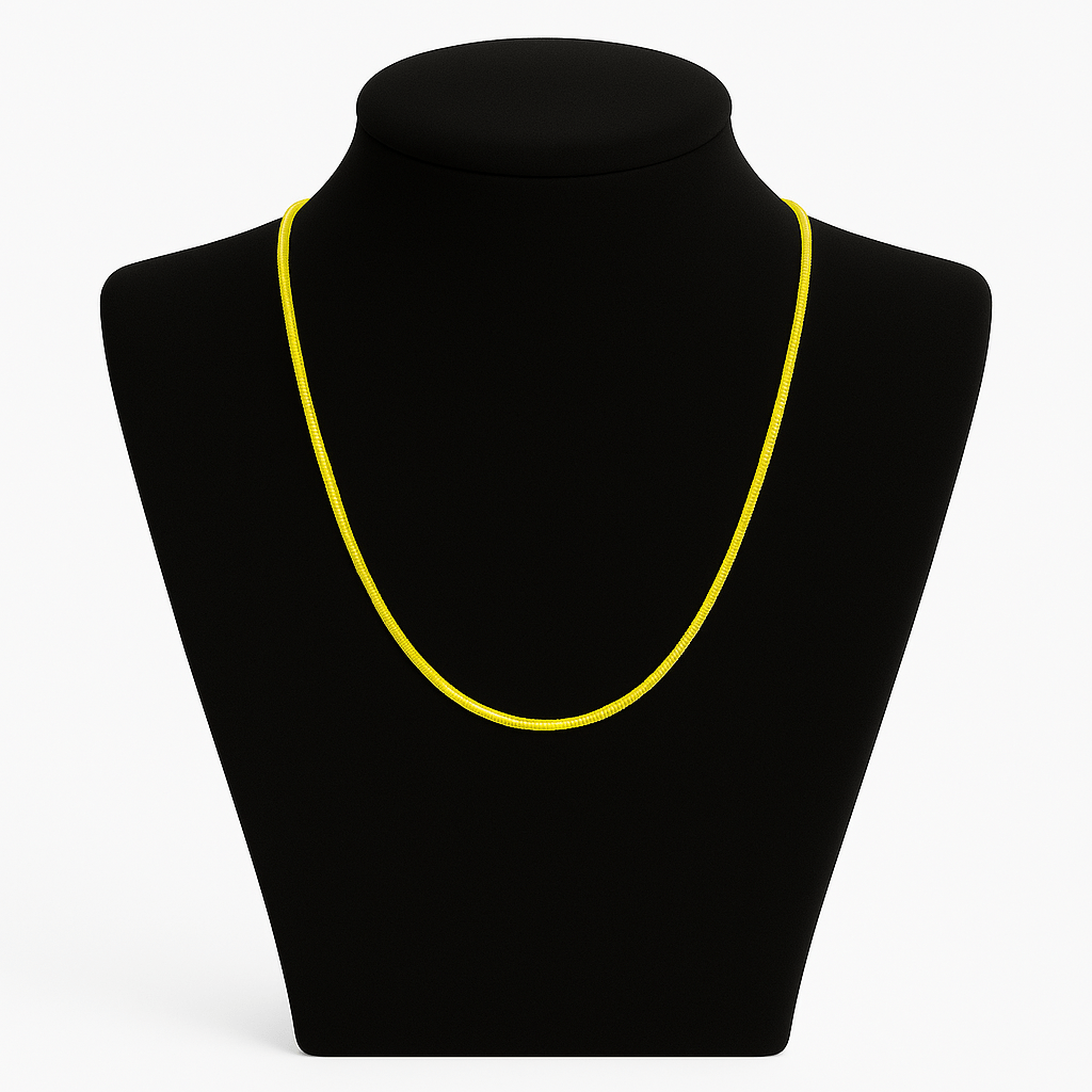 Clean Snake Kette - 2 mm 18K vergoldet – 18k vergoldeter Unisex Schmuck aus Edelstahl mit Zirkonia | wasserfest & langlebig – Velorys