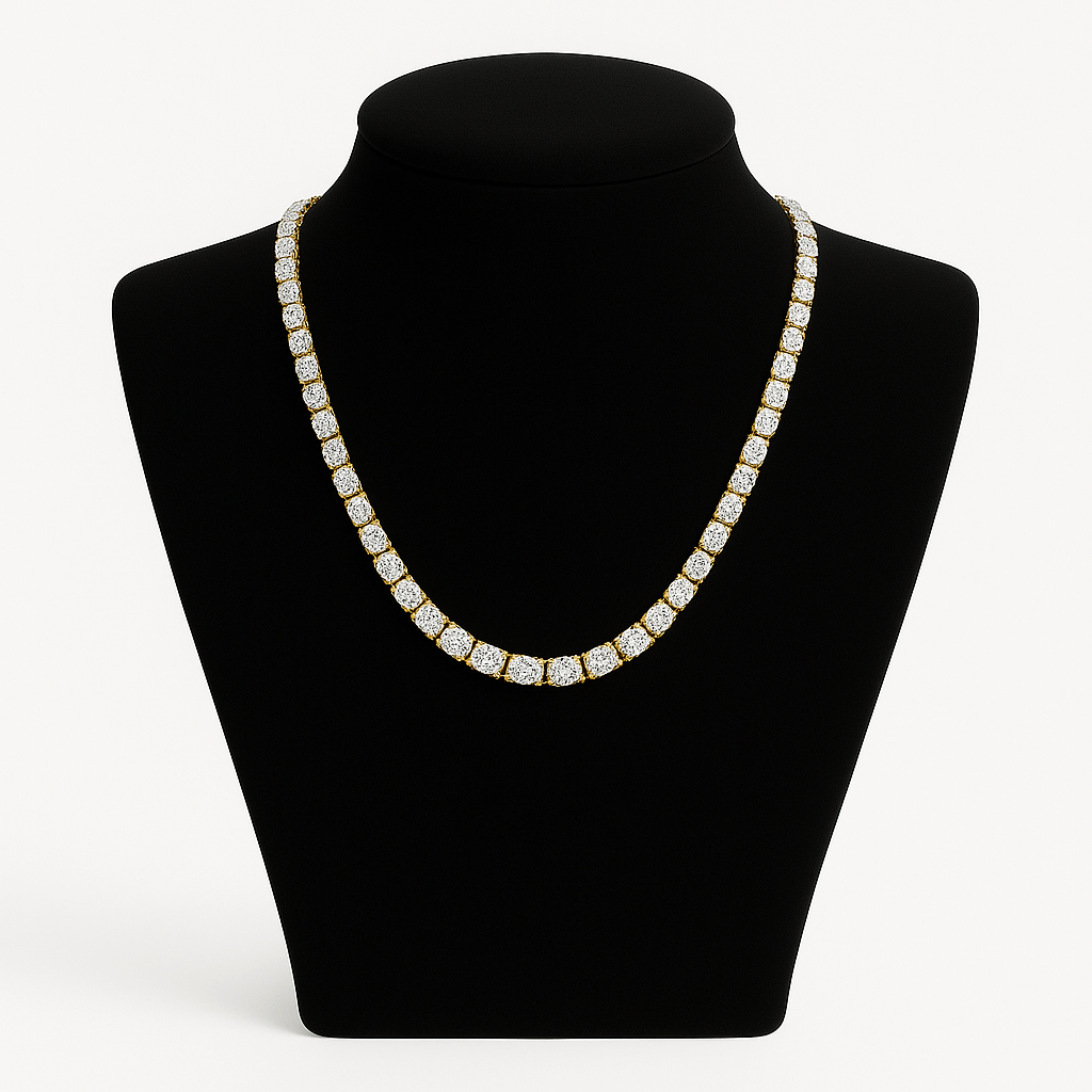 Ice Breaker Kette - 3 mm 18K vergoldet – 18k vergoldeter Unisex Schmuck aus Edelstahl mit Zirkonia | wasserfest & langlebig – Velorys