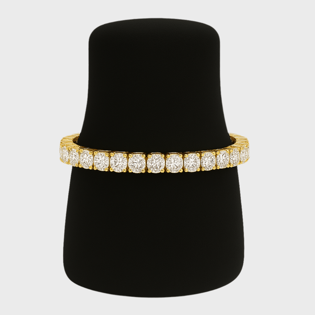 Tennisboy Armband - 3 mm 18K vergoldet – 18k vergoldeter Unisex Schmuck aus Edelstahl mit Zirkonia | wasserfest & langlebig – Velorys
