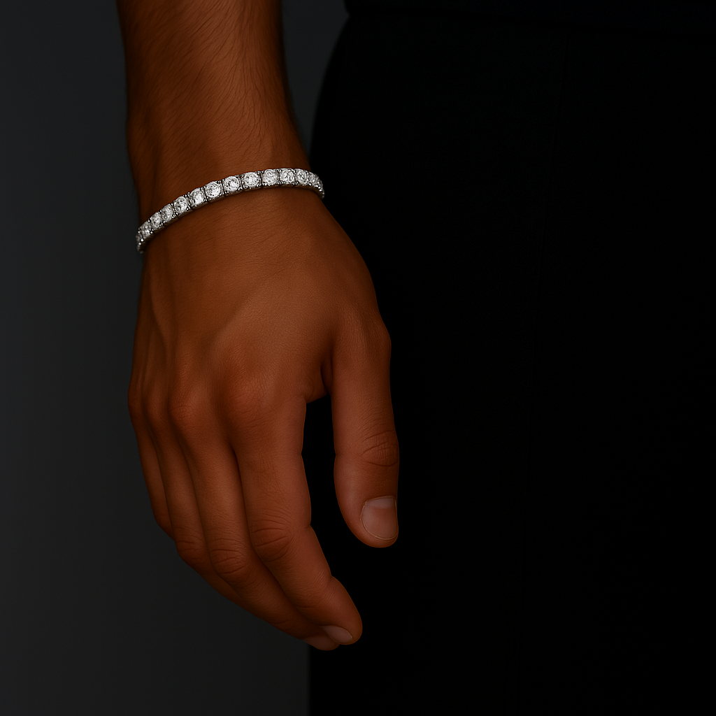 Tennisboy Armband - 5 mm Weissgold