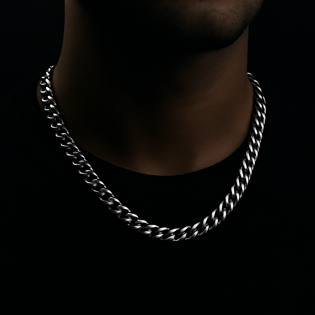 Clean Cubana Kette - 6 mm Weissgold