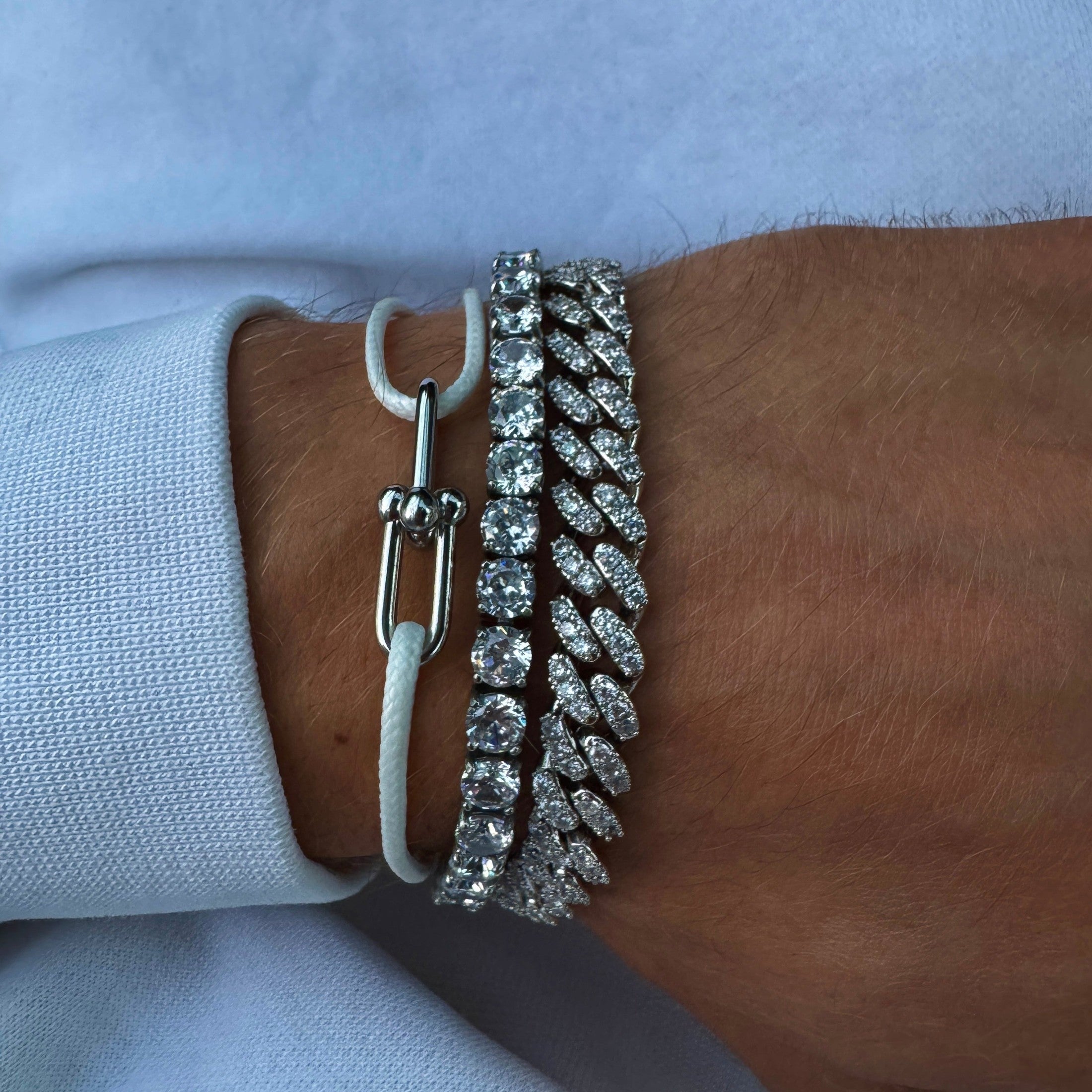 Tennisboy Armband - 5 mm Weissgold